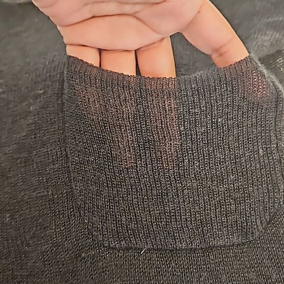 Sweet Baby Gal Women's Knitted Sheer Long Sleeves Top S/M Black - Picture 9 of 16